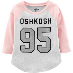 OSHKOSH B’GOSH Girls’ Varsity Logo Tee(Heather Grey)