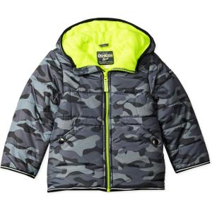 OshKosh B’Gosh Boys’ Perfect Heavyweight Jacket Coat(Grey Camo)