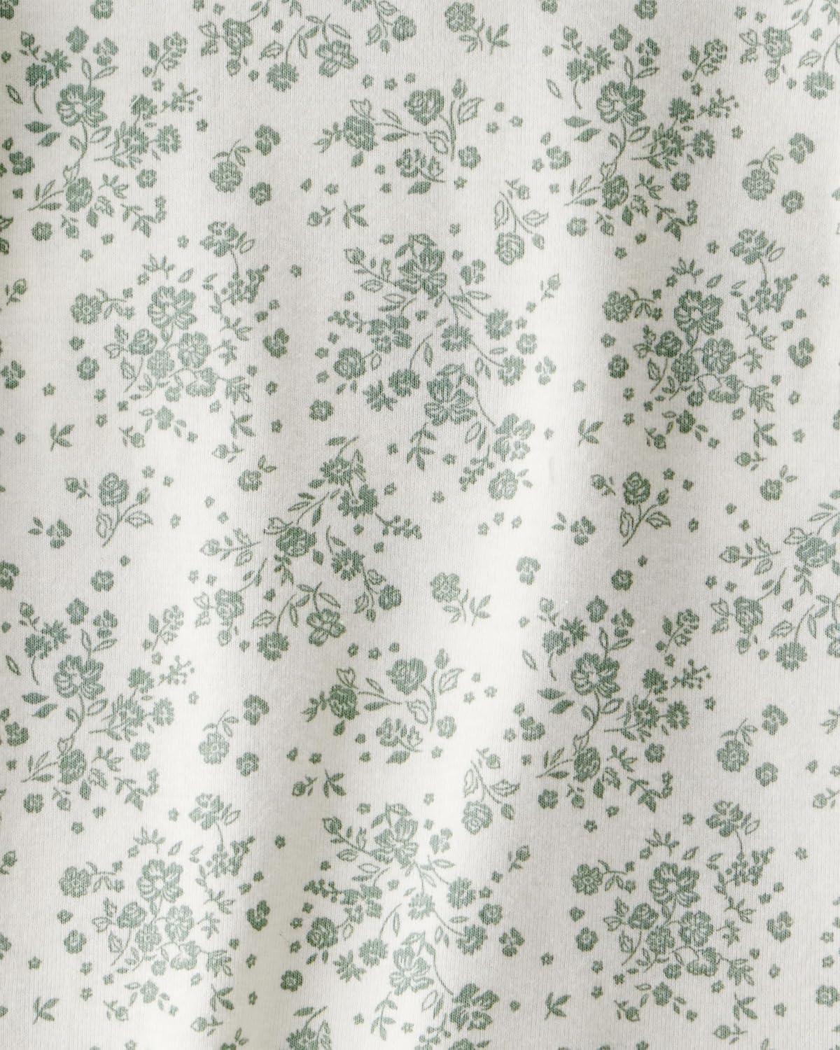 imageOshKosh BGosh Girls Fashion TopGreen and White Floral
