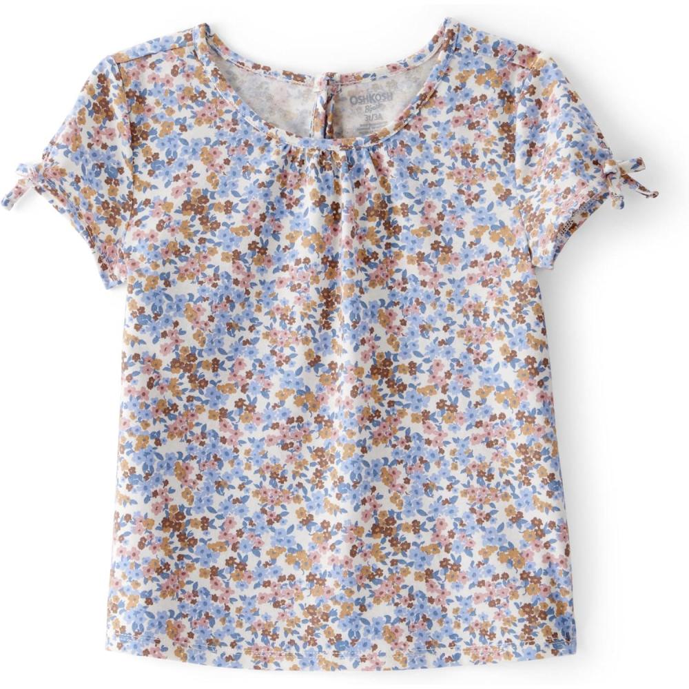 imageOshKosh BGosh Girls Fashion TopBrown and Blue Floral