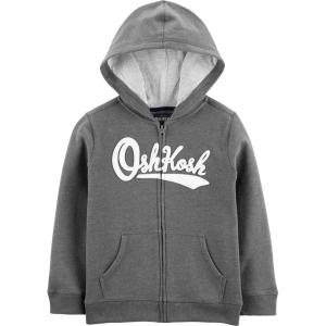 OshKosh B’Gosh Boys’ Full Zip Logo Hoodie(Charcoal Heather)
