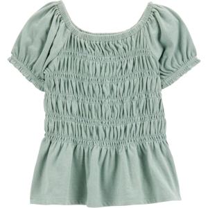 OshKosh B’Gosh Girls Fashion Top(Green Smocked)