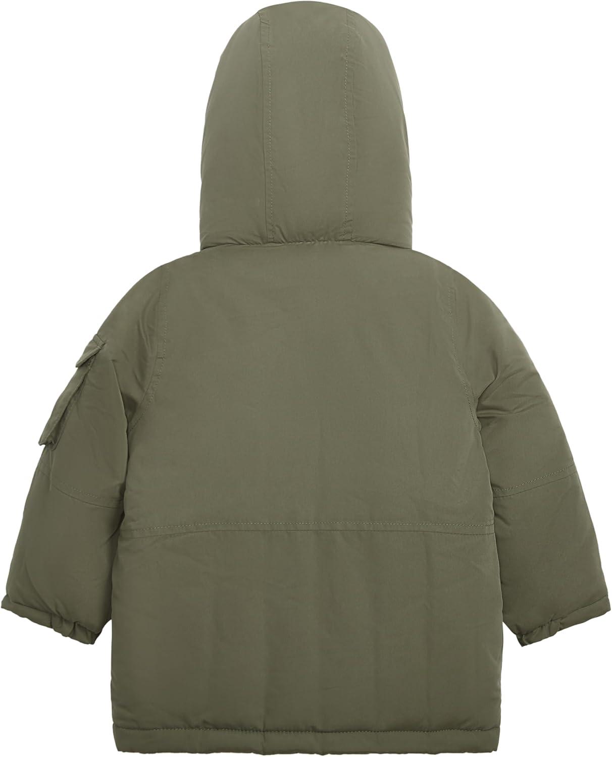 imageOSHKOSH BGOSH Heavyweight Parka Jacket for Boys Winter Coat with HoodOlive Drab
