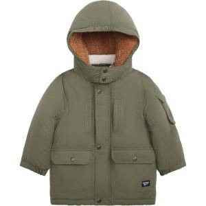 OSHKOSH B’GOSH Heavyweight Parka Jacket for Boys, Winter Coat with Hood(Olive Drab)