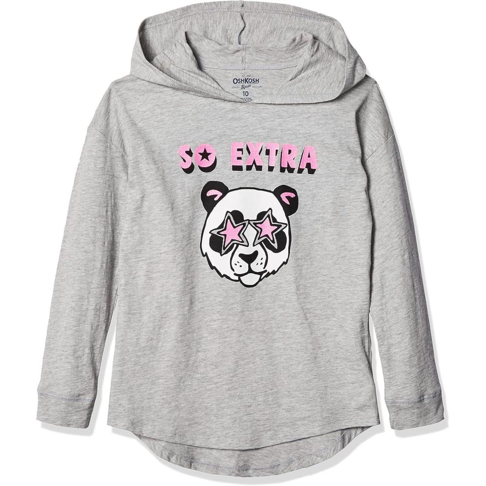imageOSHKOSH BGOSH Girls Sequin Pullover HoodieHeather Grey