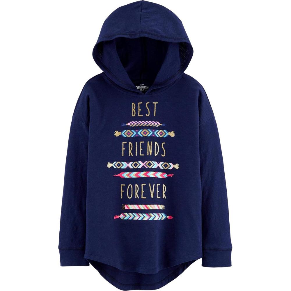 imageOSHKOSH BGOSH Girls Sequin Pullover HoodieNy Navy