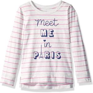OSHKOSH B’GOSH Girls’ Sequin Pullover Hoodie(Grey Stripe Paris)