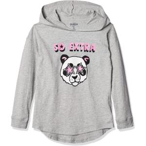 OSHKOSH B’GOSH Girls’ Sequin Pullover Hoodie(Heather Grey)