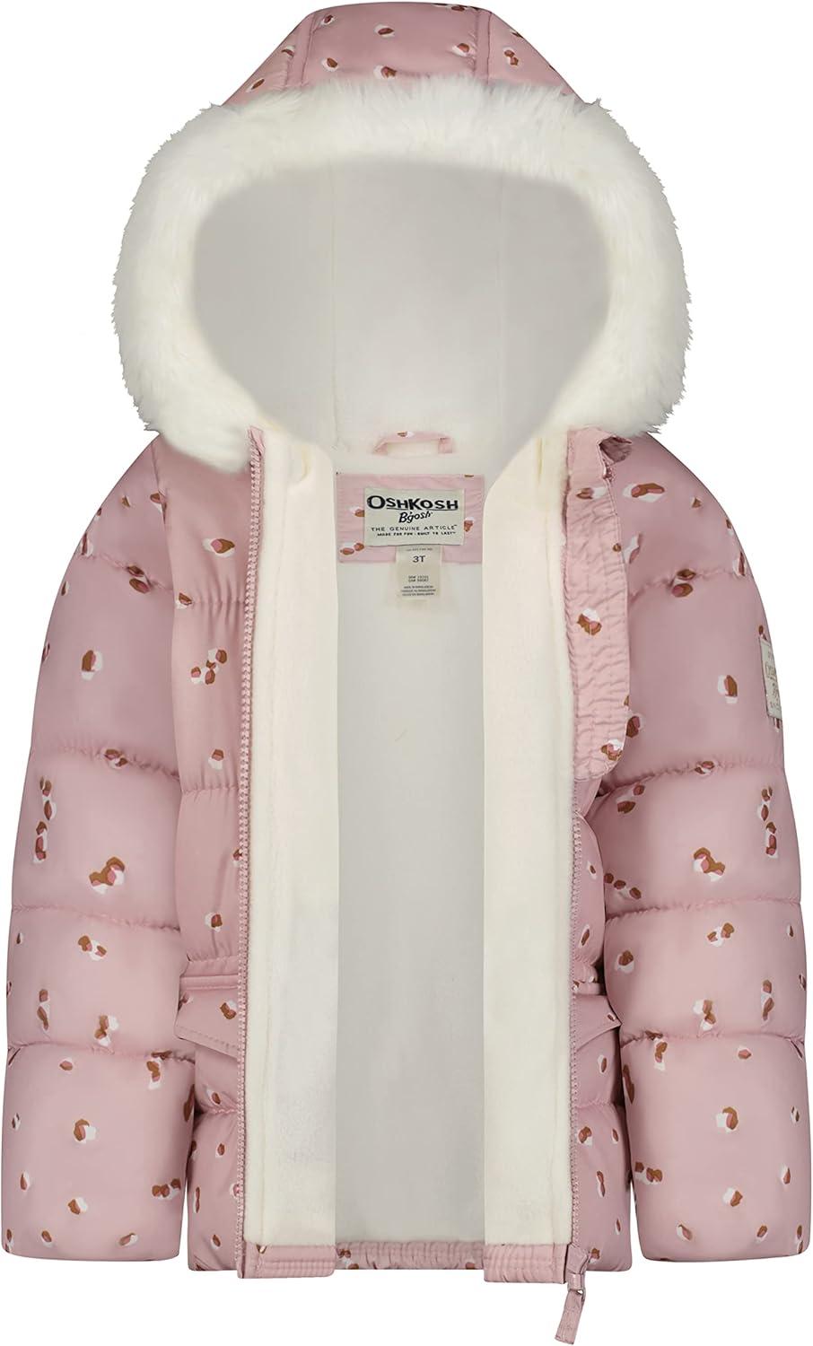 imageOSHKOSH BGOSH Girls Ski Jacket and Snowbib Snowsuit Outfit SetLeopard