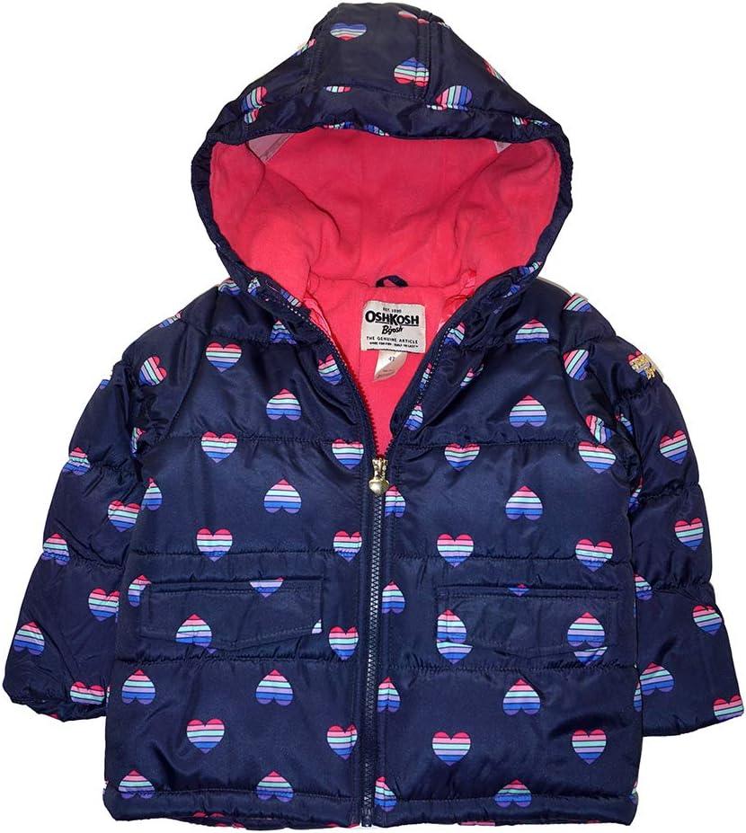 imageOSHKOSH BGOSH Girls Ski Jacket and Snowbib Snowsuit Outfit SetNavy and Hearts