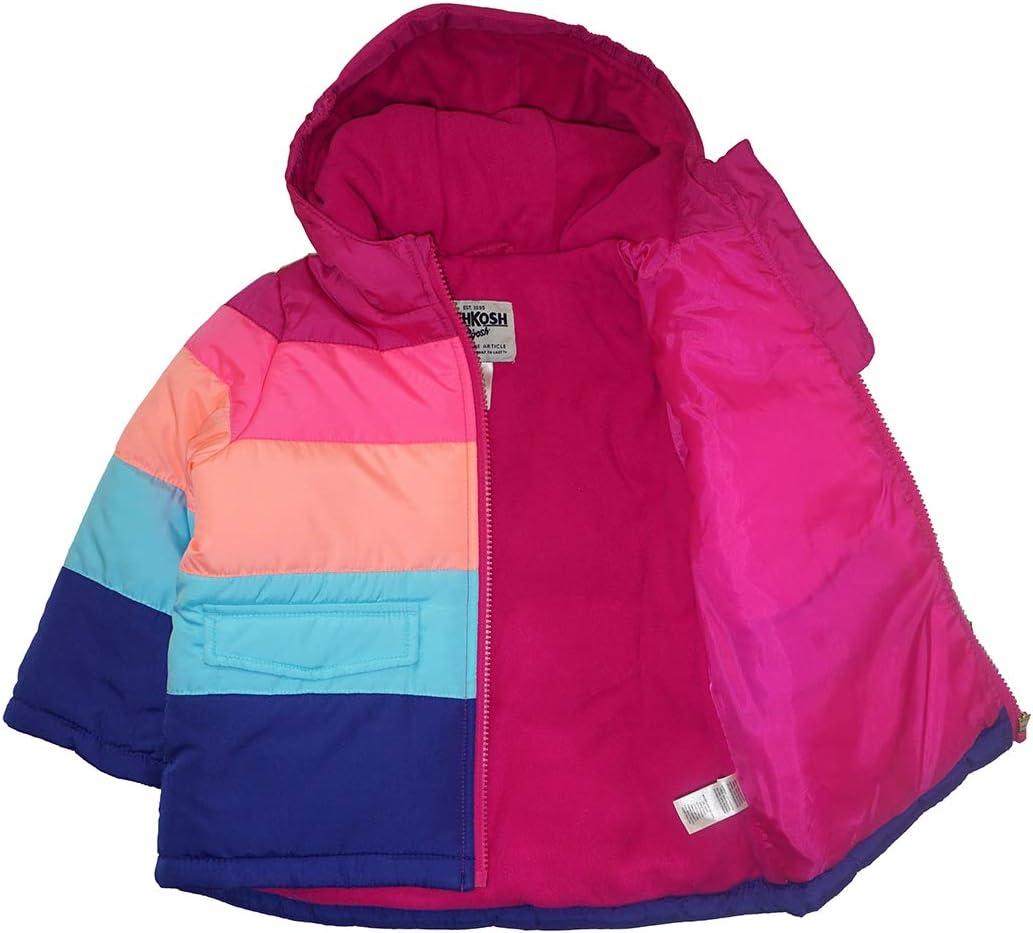 imageOSHKOSH BGOSH Girls Ski Jacket and Snowbib Snowsuit Outfit SetRainbow Pink Neon Royal