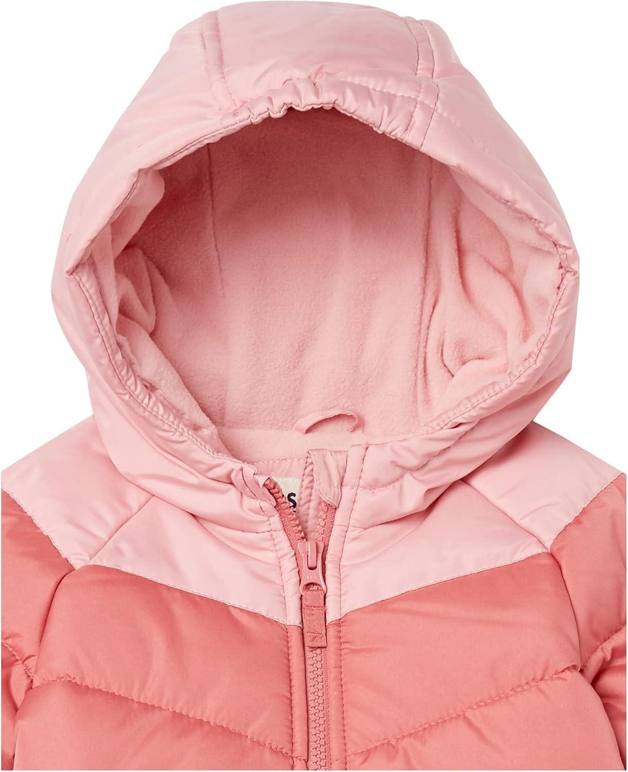 imageOSHKOSH BGOSH Girls Ski Jacket and Snowbib Snowsuit Outfit SetSage Green Rose Pink