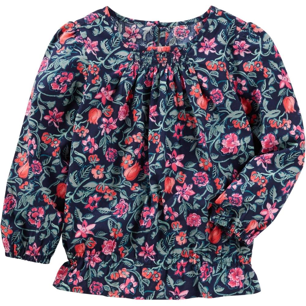 imageOshKosh BGosh Girls LongSleeve TeeNavy Floral