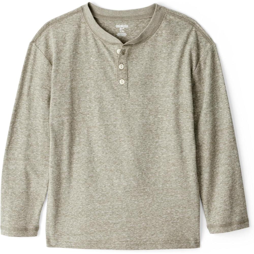 imageOshKosh BGosh Boys Long Sleeve HenleyOlive
