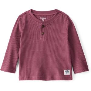 OshKosh B’Gosh Boys Long Sleeve Henley(Berry Red)