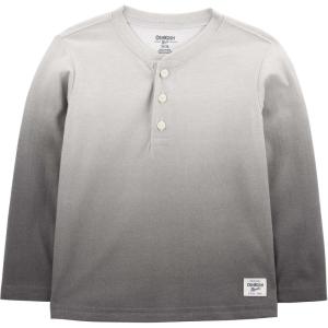 OshKosh B’Gosh Boys Long Sleeve Henley(Black White Gradient)