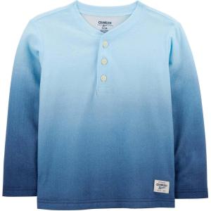 OshKosh B’Gosh Boys Long Sleeve Henley(Blue Gradient)