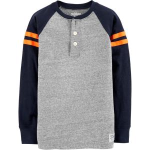OshKosh B’Gosh Boys Long Sleeve Henley(Deep Navy)