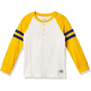 OshKosh B’Gosh Boys Long Sleeve Henley(Ivory/Curryup)