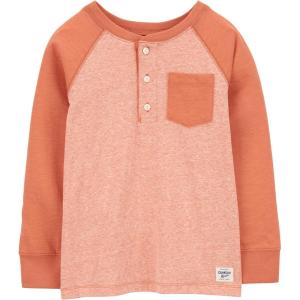 OshKosh B’Gosh Boys Long Sleeve Henley(Orange)