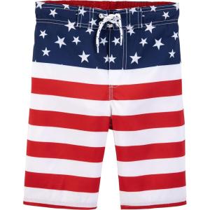 OSHKOSH B’GOSH Boys Swim Trunks(Flag Print)