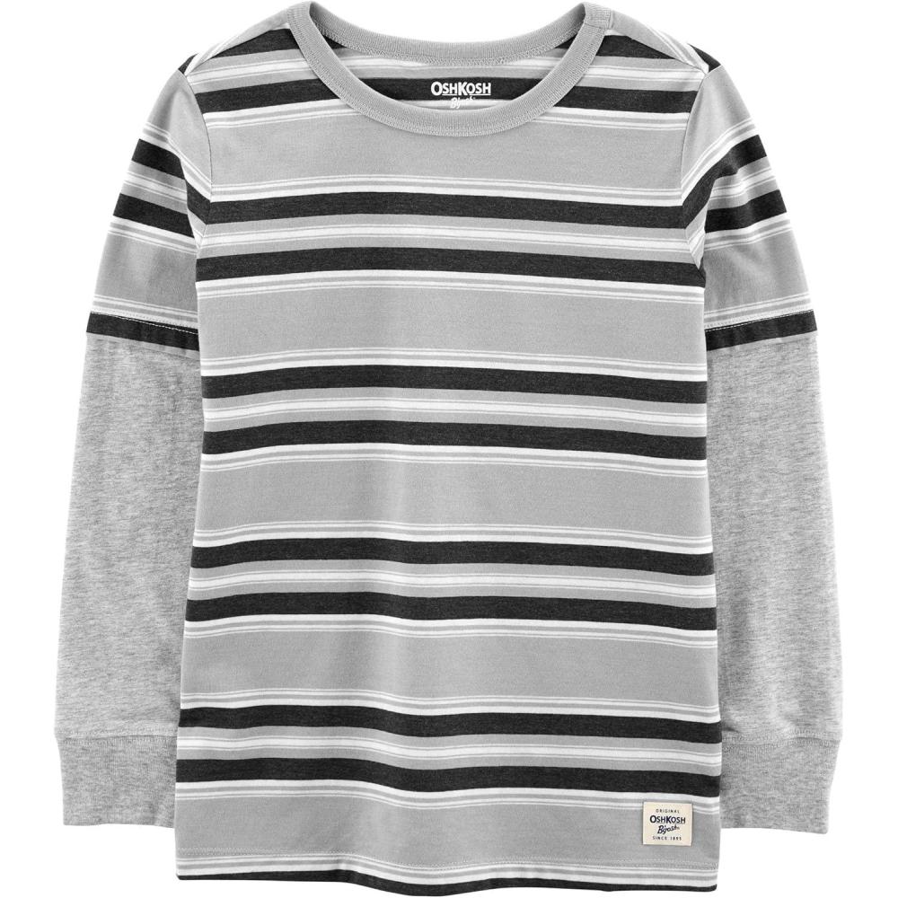 imageOshKosh BGosh Boys Layered TeeGray Stripe