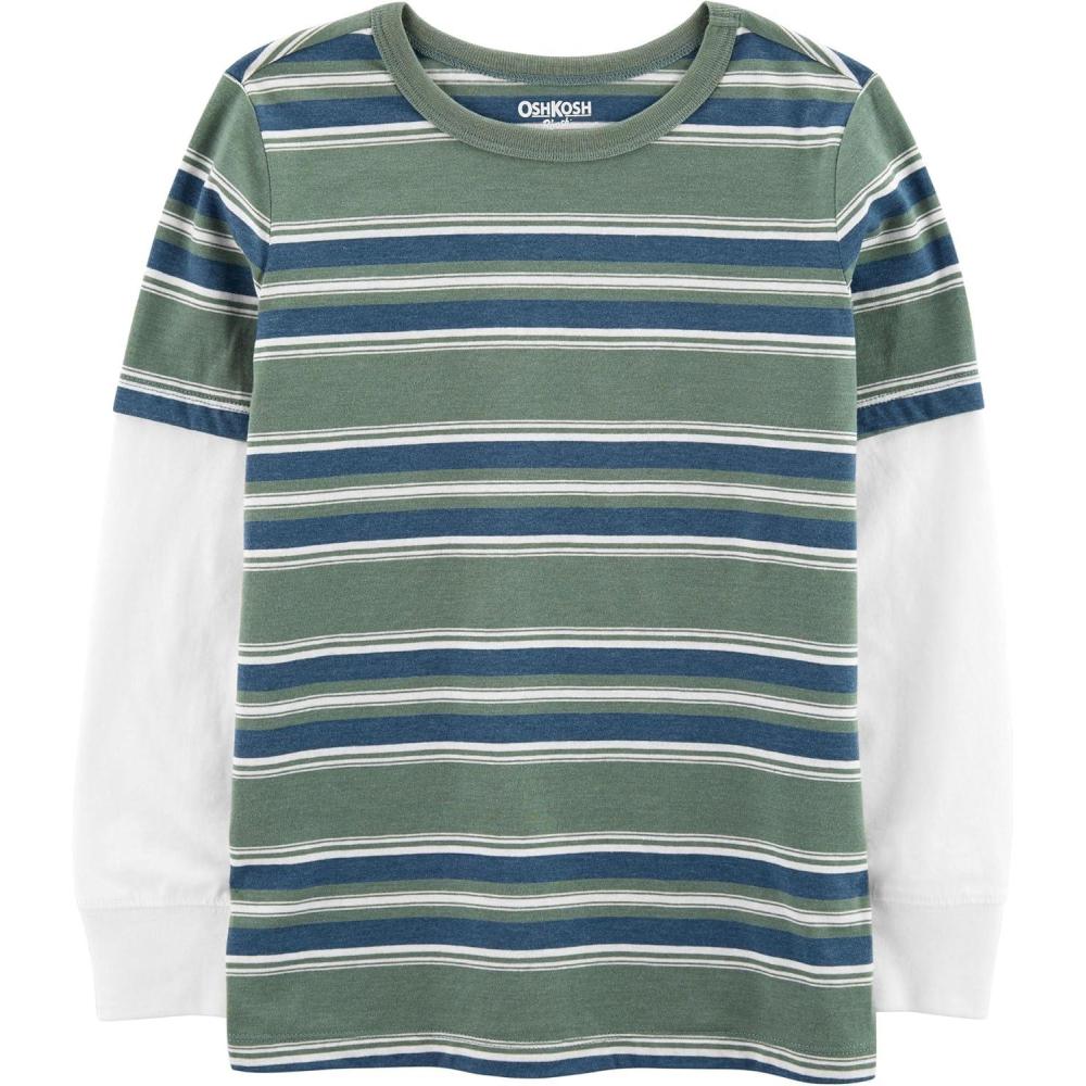imageOshKosh BGosh Boys Layered TeeGreen Stripe