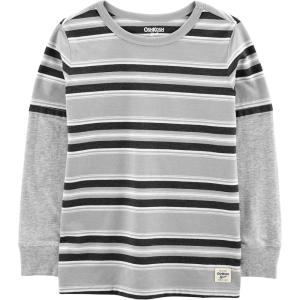 OshKosh B’Gosh Boys Layered Tee(Gray Stripe)