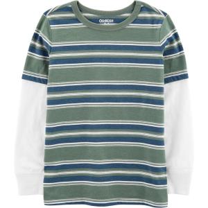 OshKosh B’Gosh Boys Layered Tee(Green Stripe)
