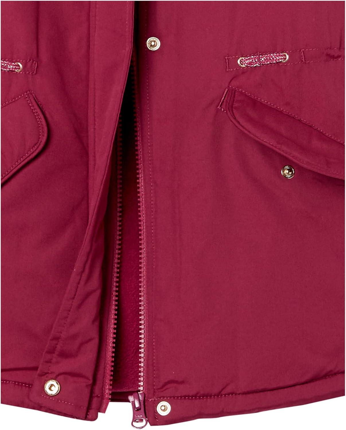 imageOshKosh Bgosh Girls Heavyweight Faux Fur Hooded Parka Warm Winter CoatScarlet