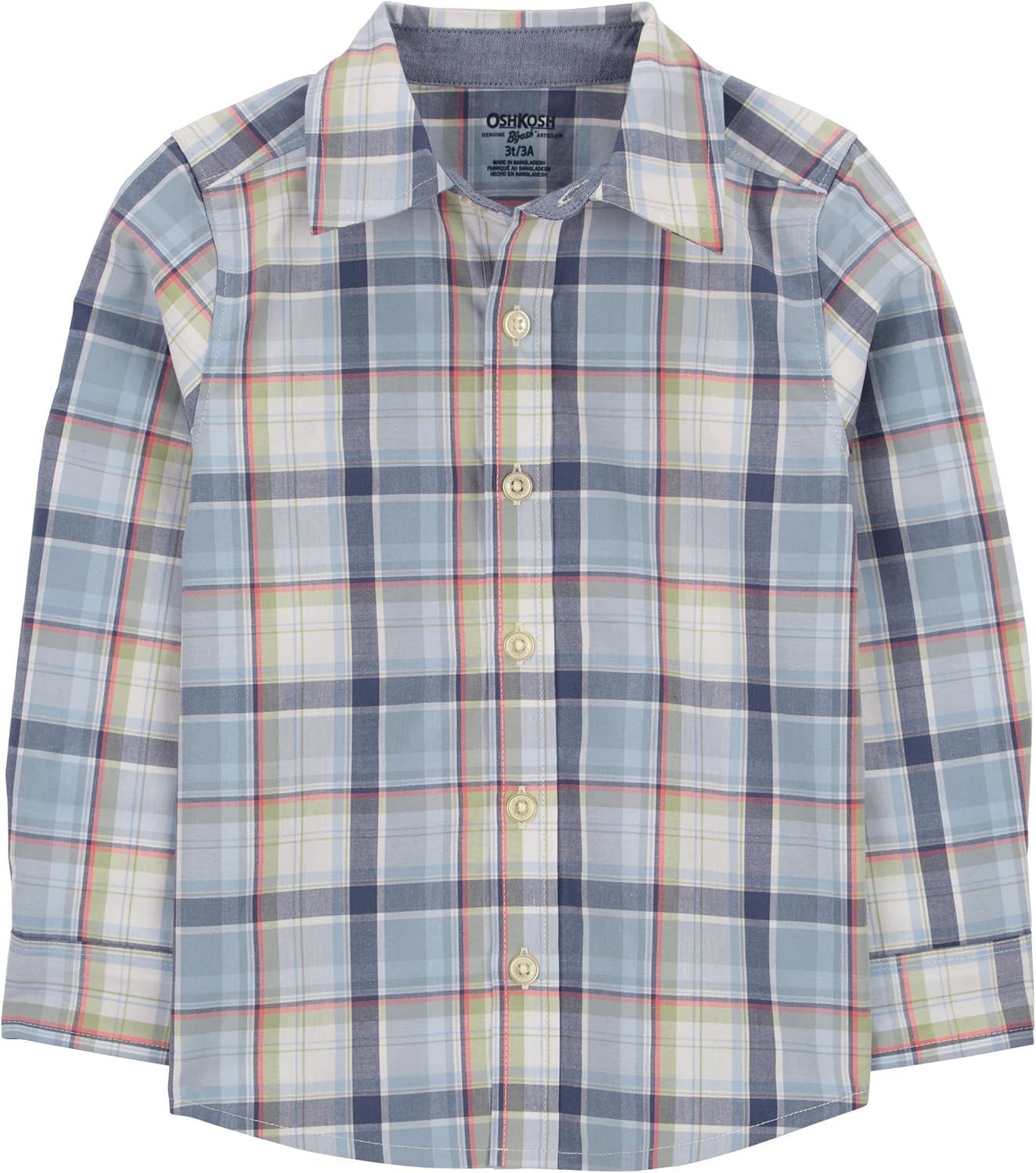 imageOshKosh BGosh Boys Long Sleeve Woven Buttonfront ShirtMulti Plaid