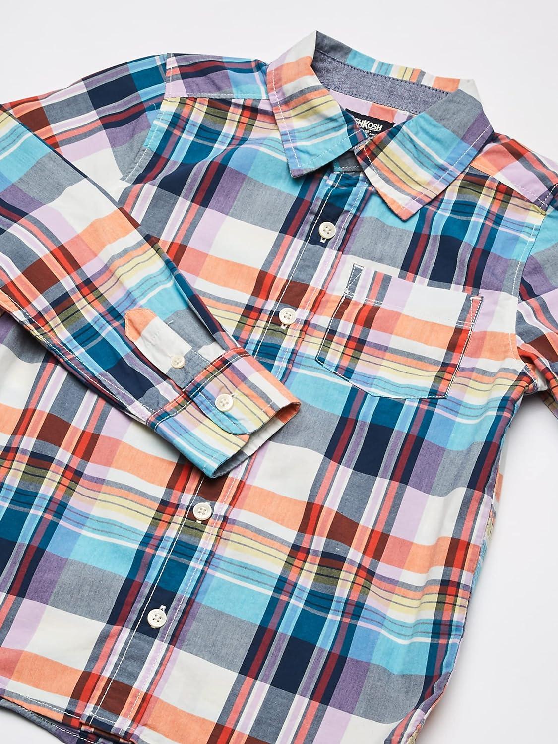 imageOshKosh BGosh Boys Long Sleeve Woven Buttonfront ShirtMulticolor Plaid