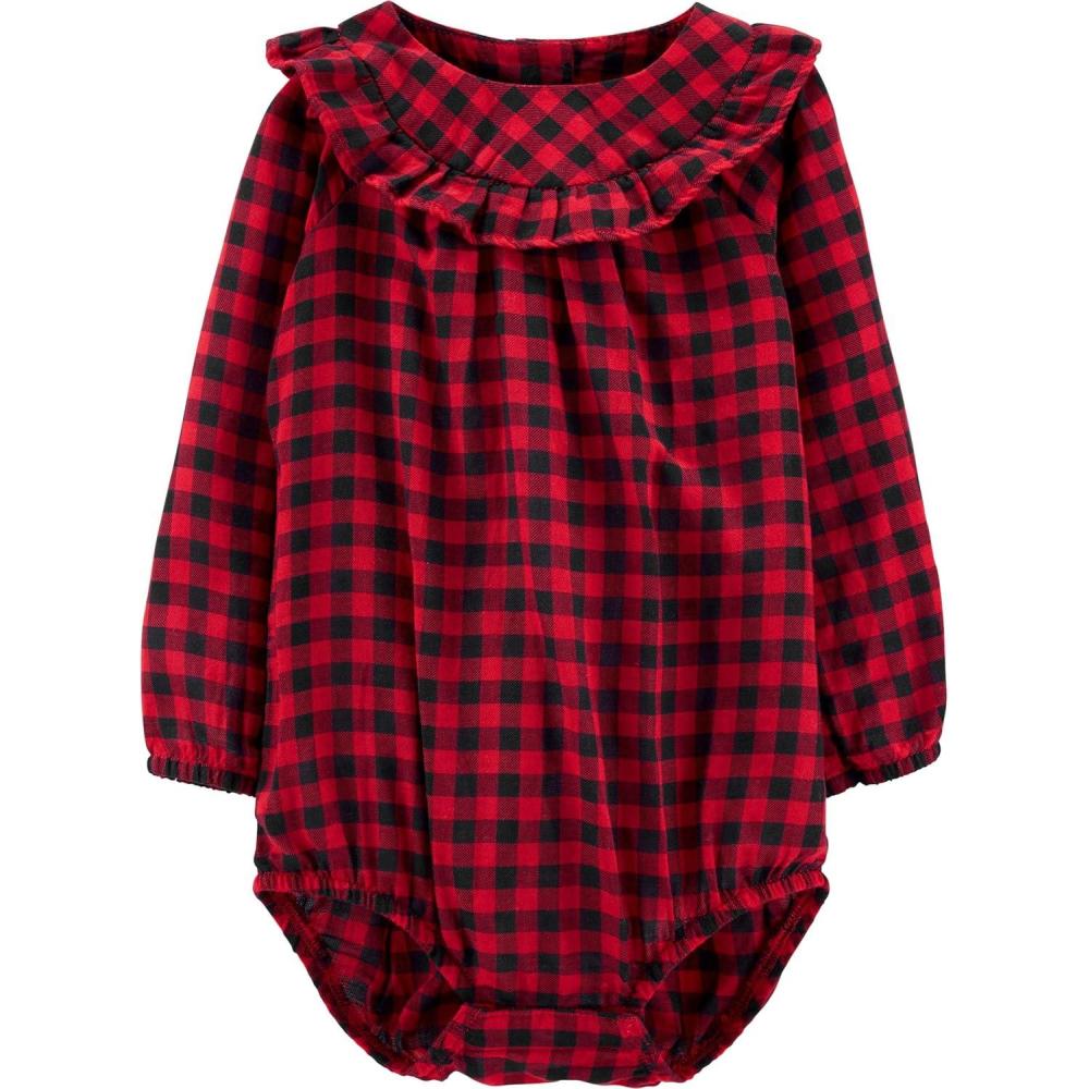imageOSHKOSH BGOSH babygirls Longsleeve BodysuitRed Plaid