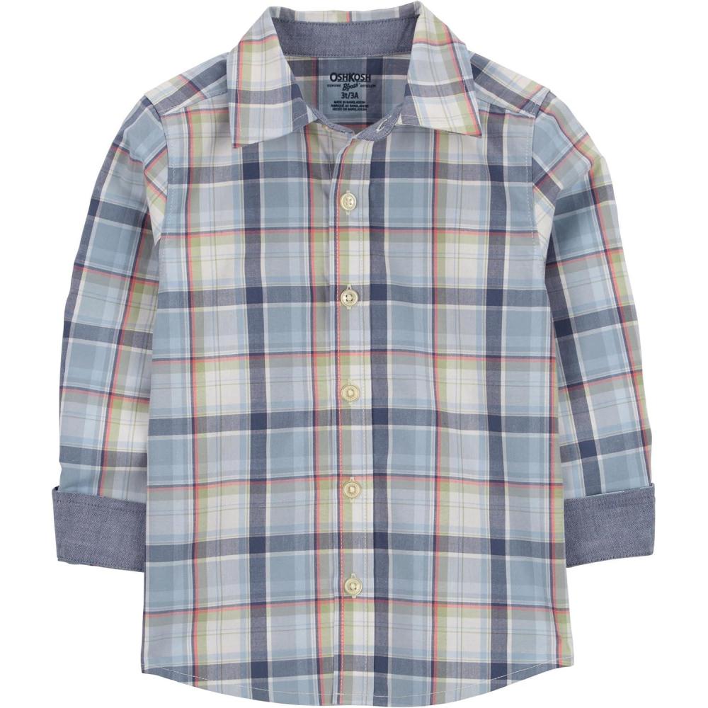 imageOshKosh BGosh Boys Long Sleeve Woven Buttonfront ShirtMulti Plaid
