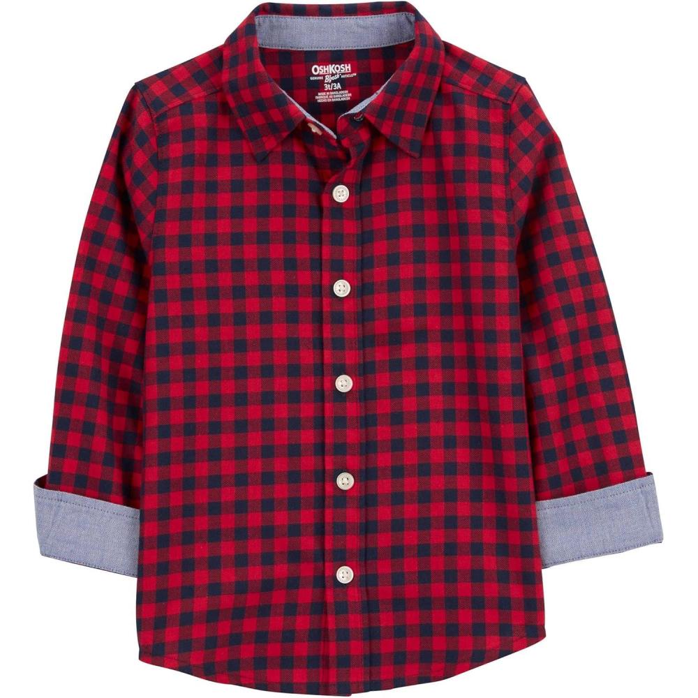 imageOshKosh BGosh Boys Long Sleeve Woven Buttonfront ShirtRed