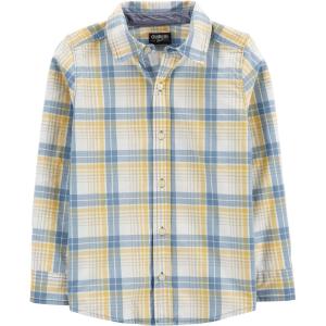 OshKosh B’Gosh Boys Long Sleeve Woven Buttonfront Shirt(Dandy Lion Plaid)