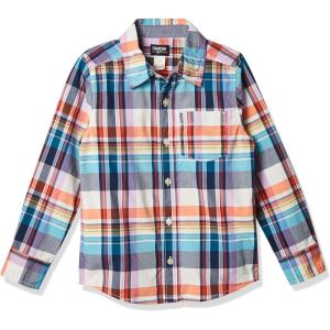 OshKosh B’Gosh Boys Long Sleeve Woven Buttonfront Shirt(Multicolor Plaid)