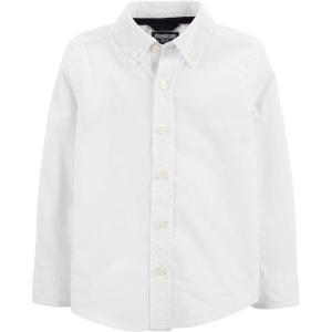OshKosh B’Gosh Boys Long Sleeve Woven Buttonfront Shirt(White Solids)