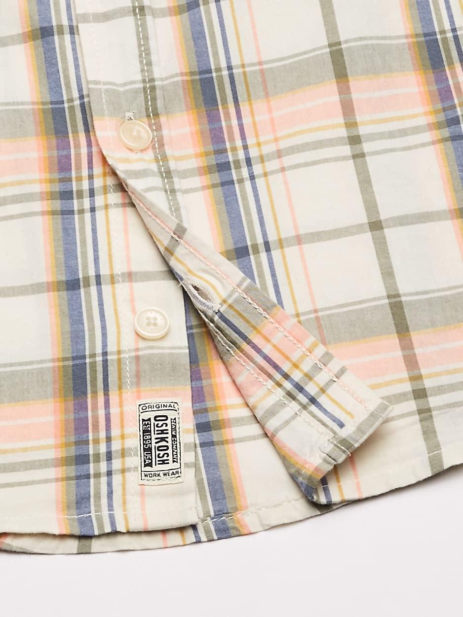 imageOshKosh BGosh Boys Short Sleeve Woven Buttonfront ShirtPlaid
