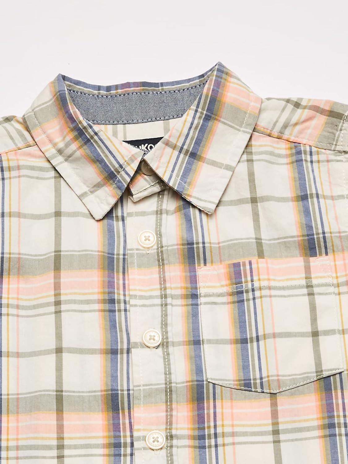 imageOshKosh BGosh Boys Short Sleeve Woven Buttonfront ShirtPlaid