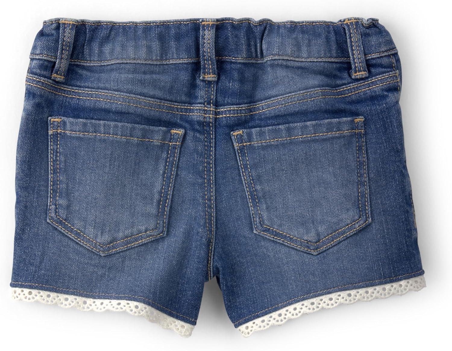 imageOshKosh BGosh Girls Denim ShortsMedium Denim Eyelet