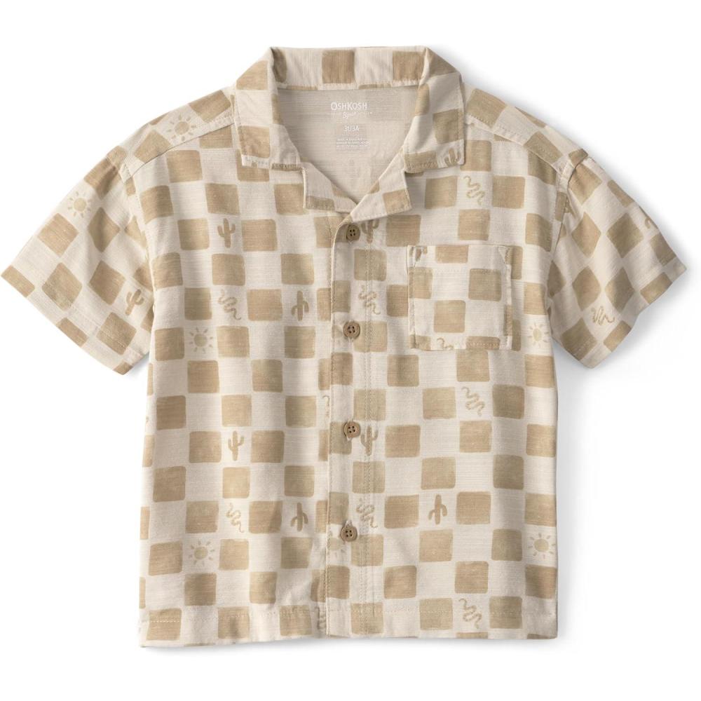 imageOshKosh BGosh Boys Short Sleeve Woven Buttonfront ShirtBeige