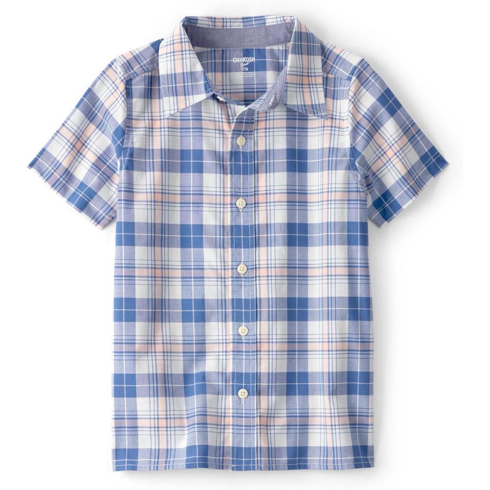 imageOshKosh BGosh Boys Short Sleeve Woven Buttonfront ShirtBlue