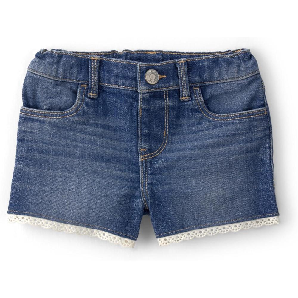 imageOshKosh BGosh Girls Denim ShortsMedium Denim Eyelet