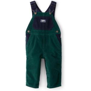 OSHKOSH B’GOSH Baby Boys World’s Best Overalls(Green Colorblock Corduroy)