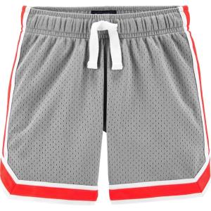 OshKosh B’Gosh Boys Mesh Shorts(Wolf Grey/Blaze Neon)