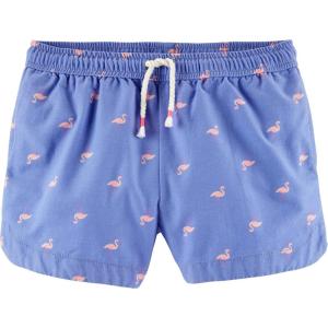 OshKosh B’Gosh Girls Pull-on Shorts(Blue Flamingo)