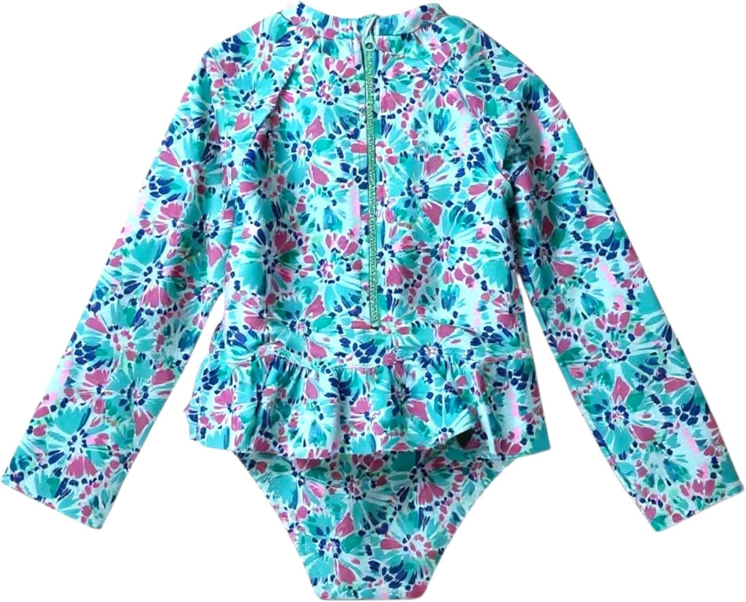 imageOSHKOSH BGOSH Toddlers and Baby Girls One Piece Swimsuit RashguardAqua