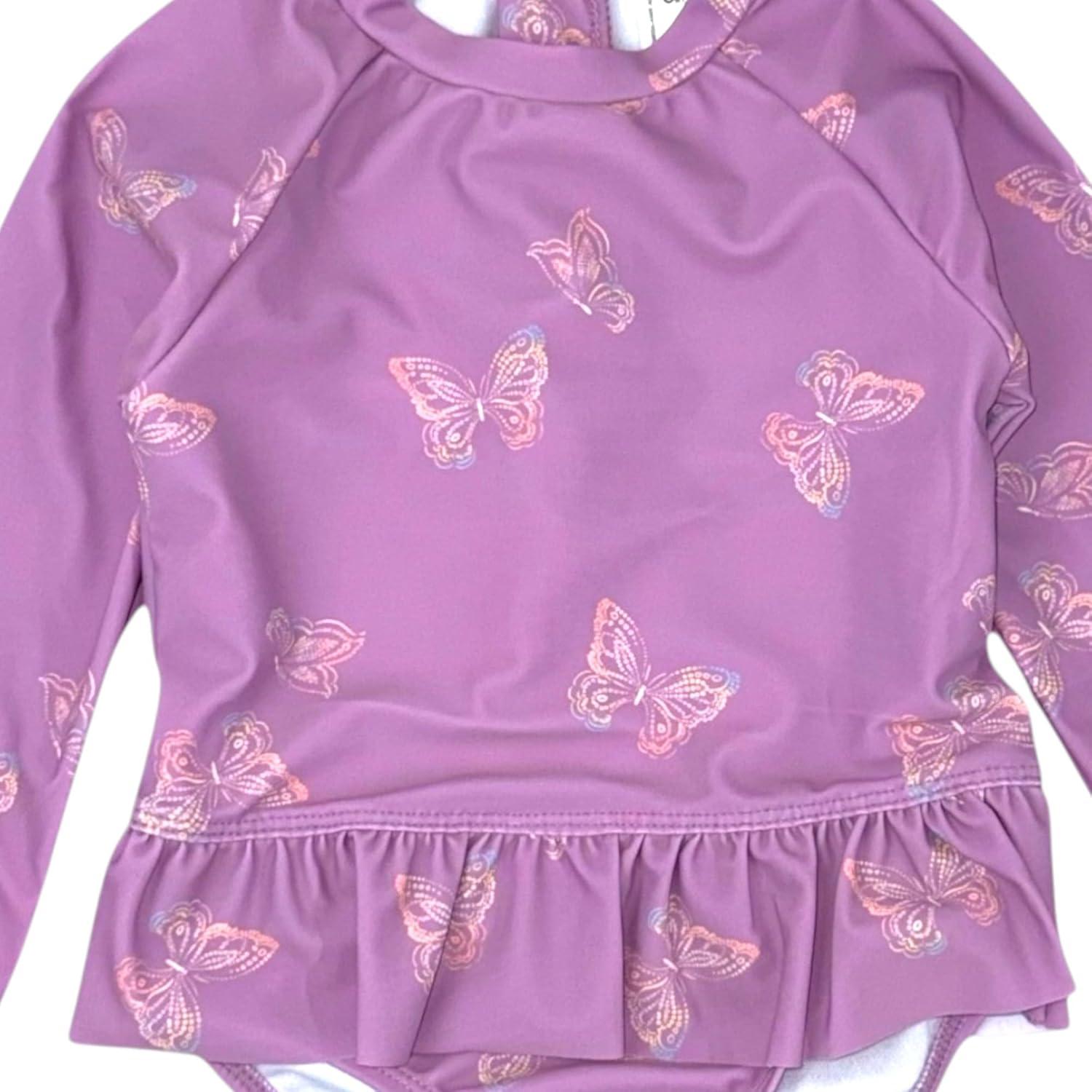 imageOSHKOSH BGOSH Toddlers and Baby Girls One Piece Swimsuit RashguardLilac
