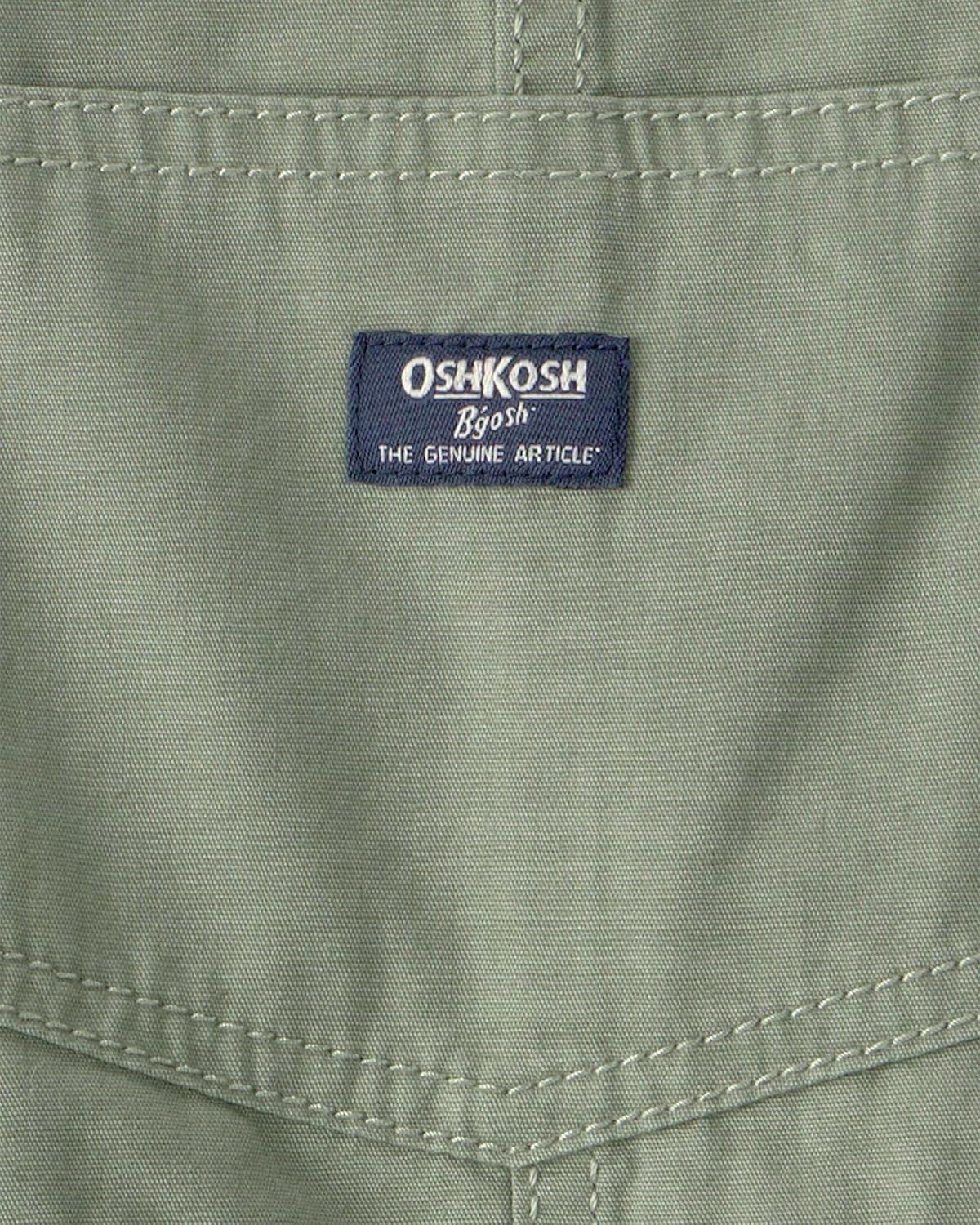 imageOshKosh Bgosh Boy Worlds Best Overalls Olive 5T